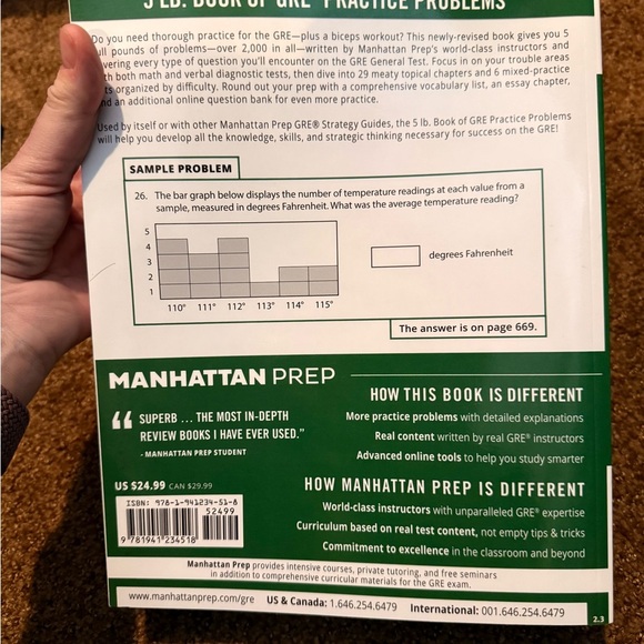 Manhattan Prep GRE 5lb book of practice questions - Picture 4 of 5